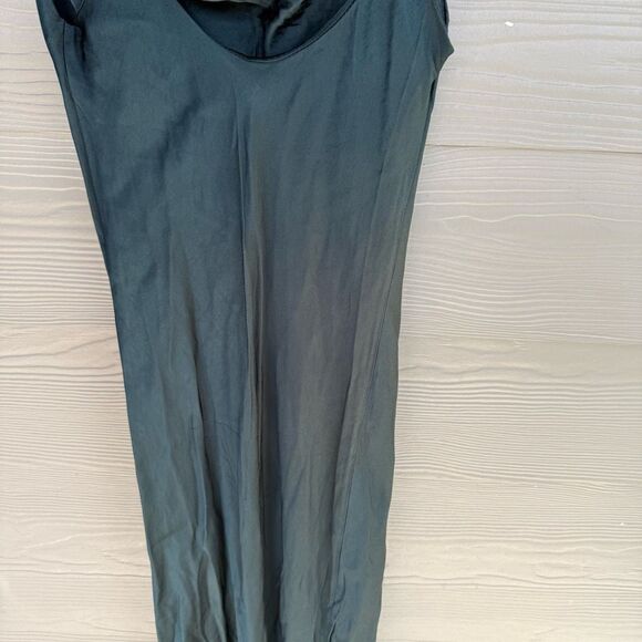 Zara emerald green cowl neck satin dress - Picture 6 of 7